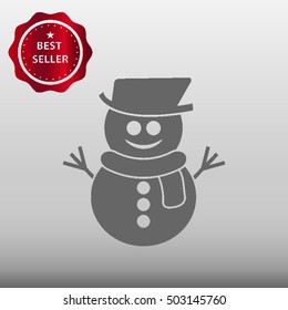 Snowman Vector Icon Illustration