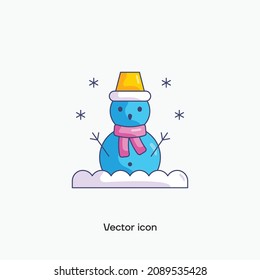 Snowman vector icon illustration. Premium quality.