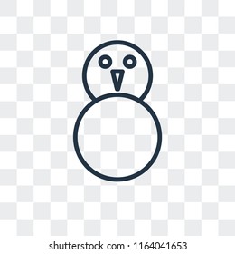 Snowman vector icon isolated on transparent background, Snowman logo concept
