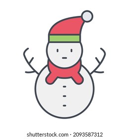 snowman vector icon which can easily modify or edit