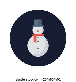 Snowman Vector icon which is suitable for commercial work and easily modify or edit it

