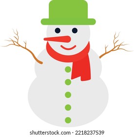 Snowman Vector Icon which is suitable for commercial work and easily modify or edit it
