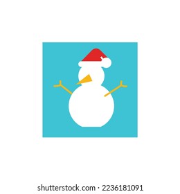 snowman vector  icon winter festival season