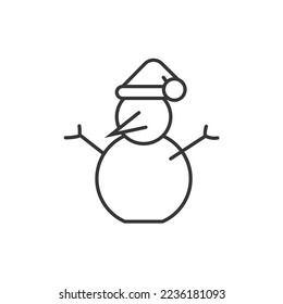 snowman vector  icon winter festival season