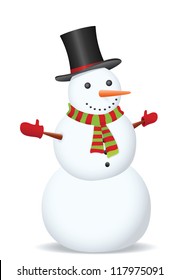 Snowman. Vector illustration