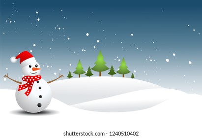 Snowman, vector illustration