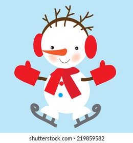 Snowman vector illustration