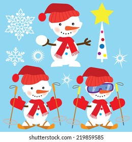 Snowman vector illustration