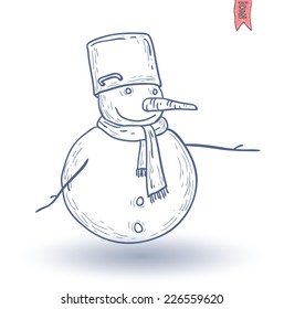 snowman. vector illustration.