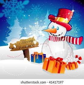 snowman vector illustration