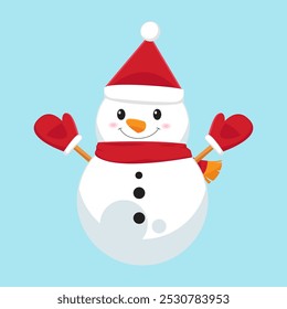 Snowman Vector Illustration, Vector Graphic Design