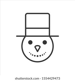 Snowman vector illustration icon graphic