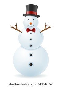snowman vector illustration isolated on white background
