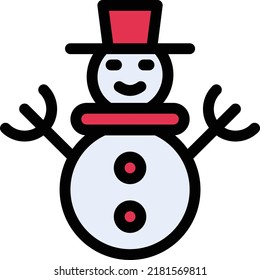 Snowman Vector illustration on a transparent background.Premium quality symmbols.Stroke vector icon for concept and graphic design.