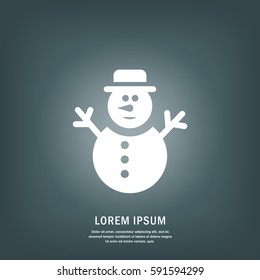 Snowman vector illustration on white background