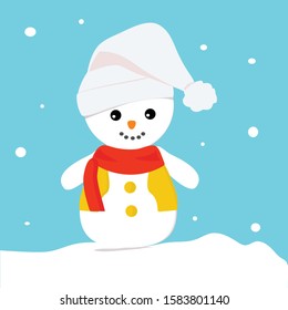 Snowman Vector Illustrator Little Snowman