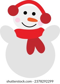 Snowman-Vektorbild oder Clipart