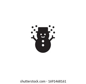 Ilustración de icono aislado vector Snowman. 