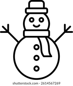 Snowman vector line icon icons design
