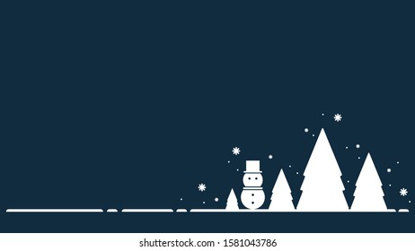 Snowman vector. Snowman logo design. Merry Christmas poster. free space for text.