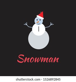 snowman vector logo template illustration