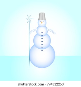 Snowman. Vector snowman. New Year's snowman. Abstract snowman.