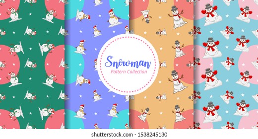 snowman vector pattern graphic design