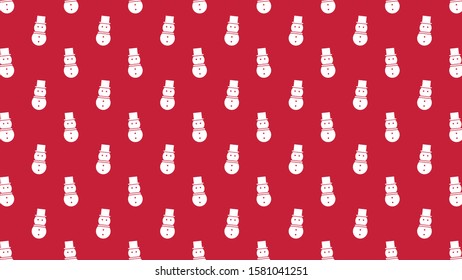 Snowman vector. Snowman pattern wallpaper. free space for text.