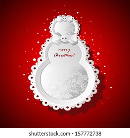 Snowman vector shape. Christmas decoration