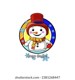 snowman wearing a red hat