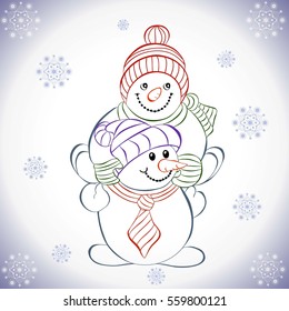 Similar Images, Stock Photos & Vectors of Snowman and winter