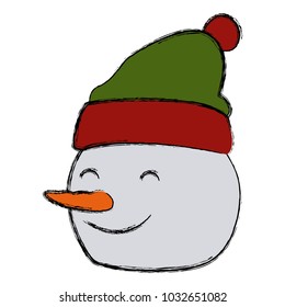 Snowman winter cartoon