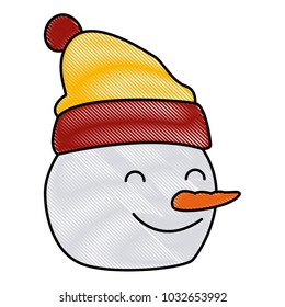 Snowman winter cartoon