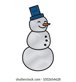 Snowman winter cartoon