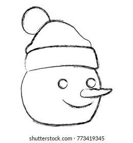 Snowman winter cartoon