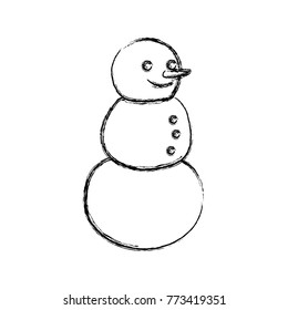 Snowman winter cartoon