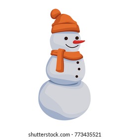 Snowman winter cartoon