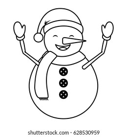 snowman with winter hat