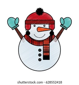 snowman with winter hat