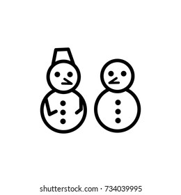 snowman winter icon