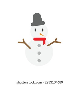 Snowman winter icon design template vector isolated illustration