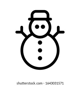 snowman winter icon in flat style isolated. Vector Symbol illustration.