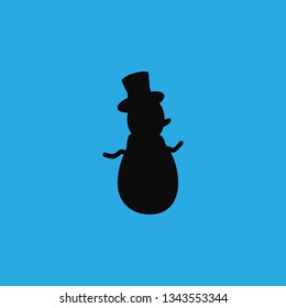 snowman winter icon vector