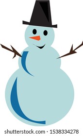 snowman of the winter Vector.