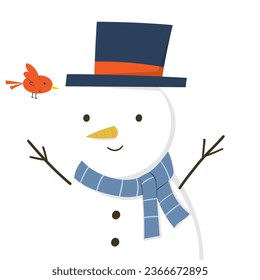 ilustración plana vectorial de invierno de nieve