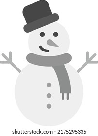 Snowman Without Snow icon vector image. Can also be used for Carnival. Suitable for mobile apps, web apps and print media.