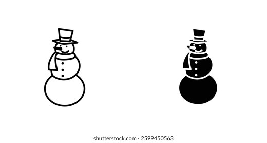 Snowmanicons for ui. vector illustration