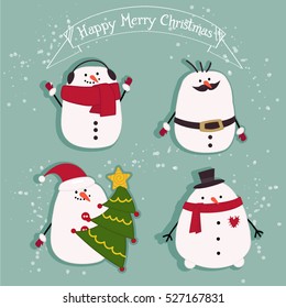 Snowman's Christmas Day Sticker   - vector