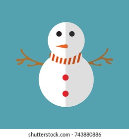 Snowman,vector illustration.