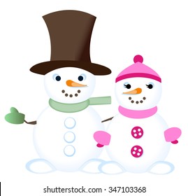 snowmen couple